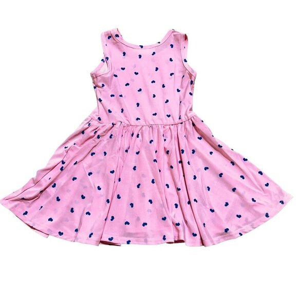 Dot Dot Smile Baby Girl’s Size 12/24 Month Pink Blue Hearts‎ Tank Twirl Dress - Picture 2 of 6
